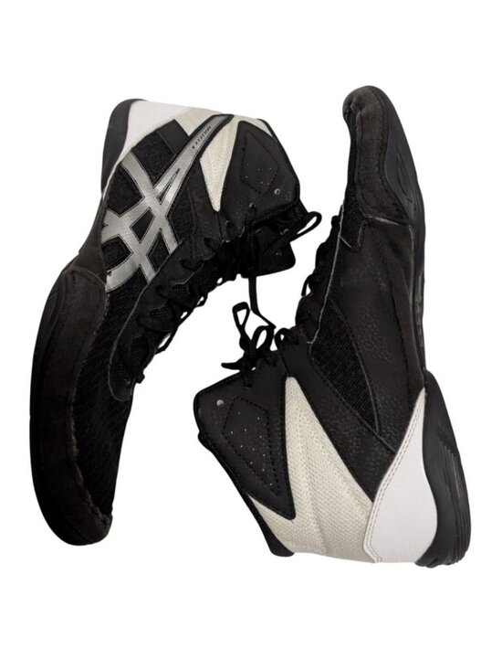 ASICS Matflex 6 Mens Wrestling Shoes Black White Silver 12 Boxing MMA Y2K Gym